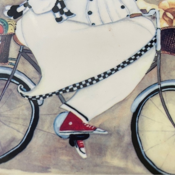 Jennifer Garant ‘Fat Chef’ Tile Trivet Wood Frame Decor - Picture 7 of 15